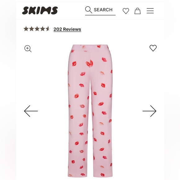 SKIMS Other - SKIMS NWT Cherry Blossom Lipstick Print Sleep Pants